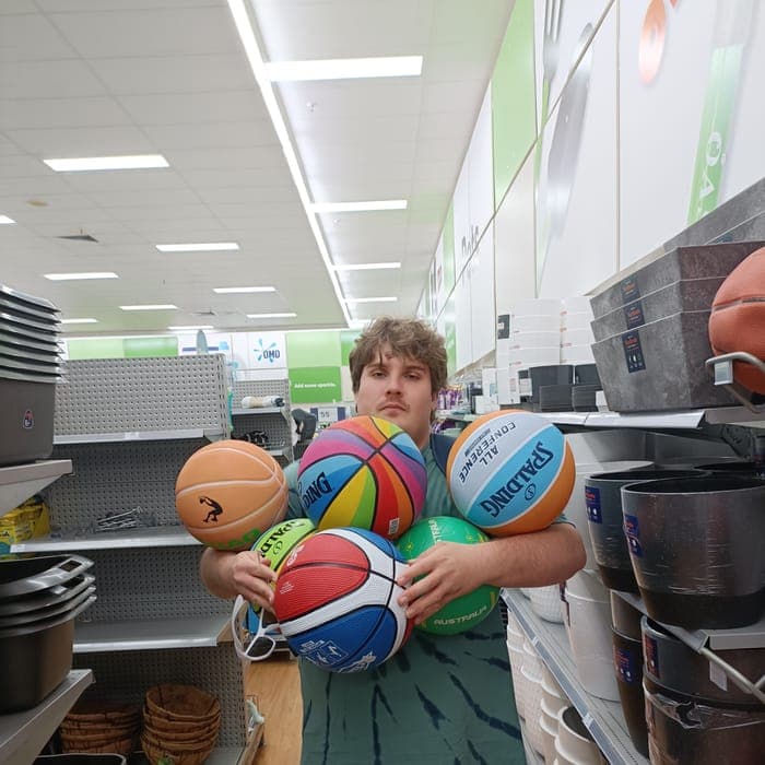 A participant out shopping in the community
